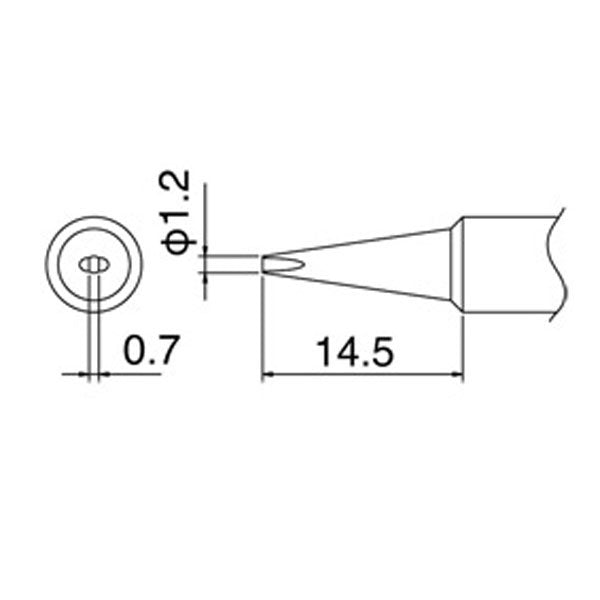 Hakko Solder Tip To Suit FX888D - T18-D12