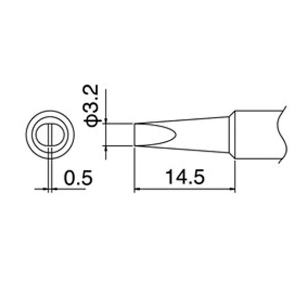 Hakko Solder Tip To Suit FX888D - T18-D32