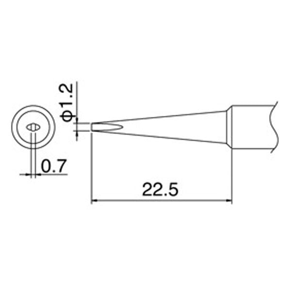 Hakko Solder Tip To Suit FX888D - T18-DL12
