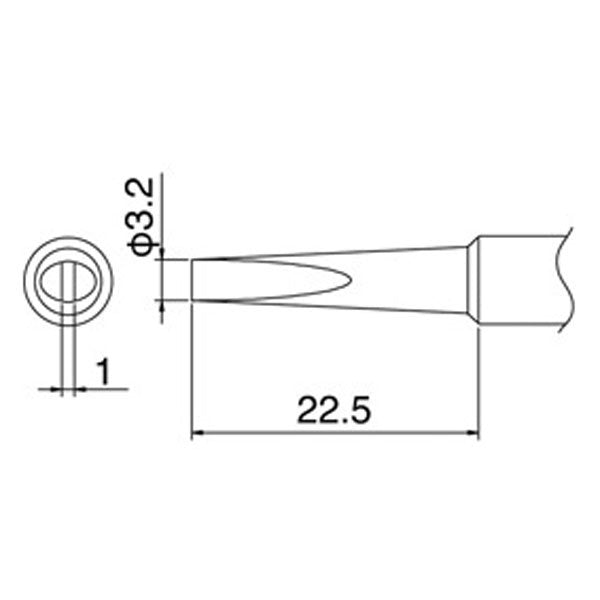 Hakko Solder Tip To Suit FX888D - T18-DL32