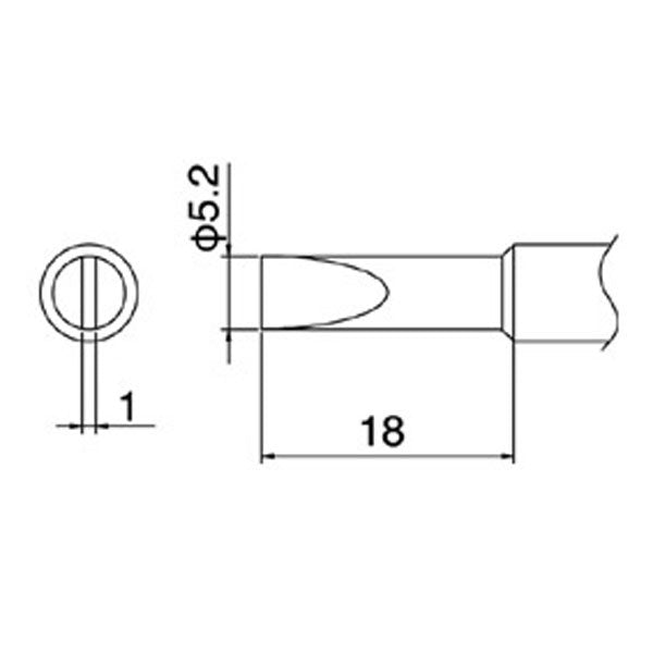 Hakko Solder Tip To Suit FX888D - T18-S3