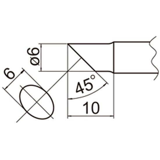 Hakko Soldering Tip Shape 6C