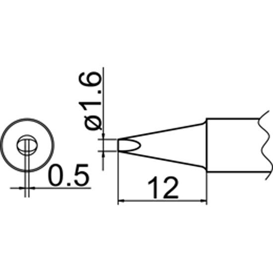 Hakko Soldering Tip Shape 1.6D