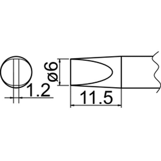 Hakko Soldering Tip Shape 6D