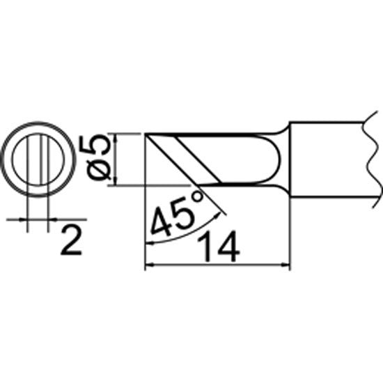 Hakko Soldering Tip Shape K