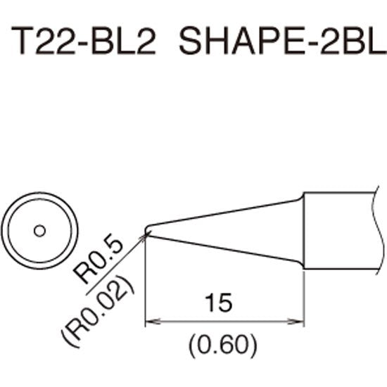 Hakko Soldering Tip Shape 2BL