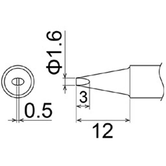 Hakko Soldering Tip Shape 1.6D