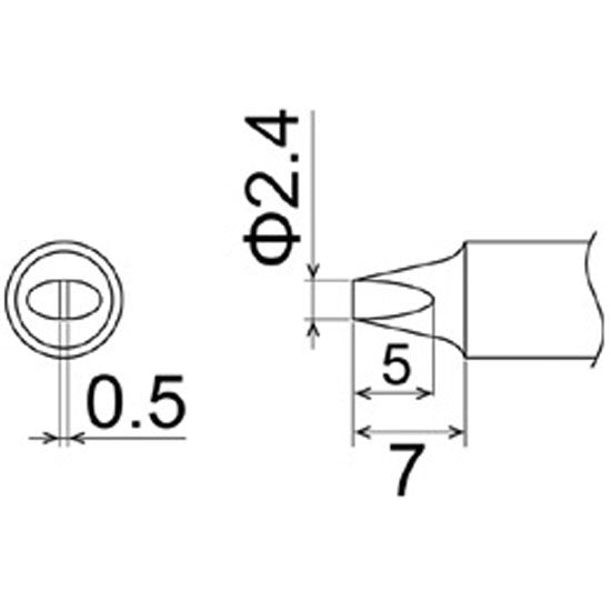 Hakko Soldering Tip Shape 2.4D