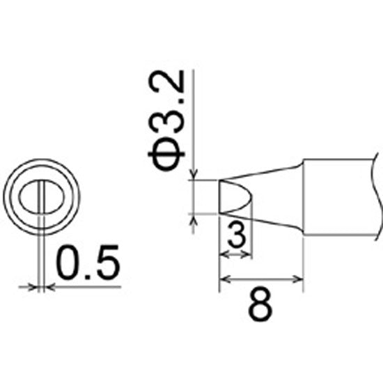 Hakko Soldering Tip Shape 3.2D