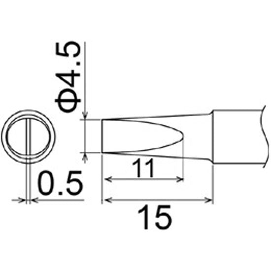 Hakko Soldering Tip Shape 4.5D
