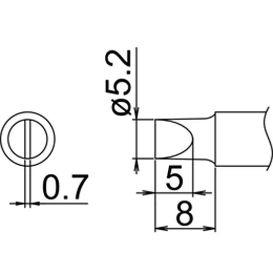 Hakko Soldering Tip Shape 5.2D