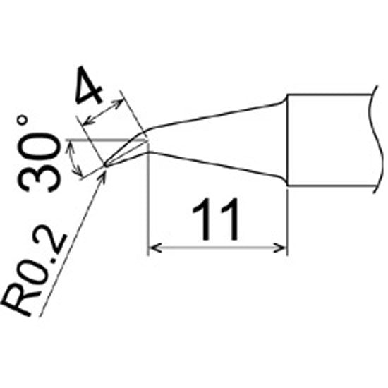 Hakko Soldering Tip Shape 0.2J