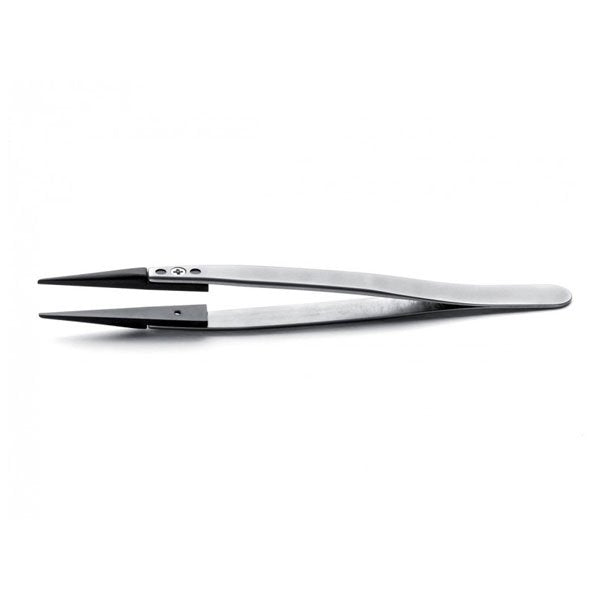 Ideal-Tek Plastic Replaceable Tip Tweezers Straight, Strong, Thick ESD Safe 130mm 00CFR.SA