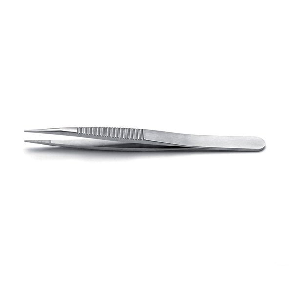 Ideal-Tek Precision Tweezer S/Steel Serrated Handles Straight, Strong, Thick 120mm 00D.SA