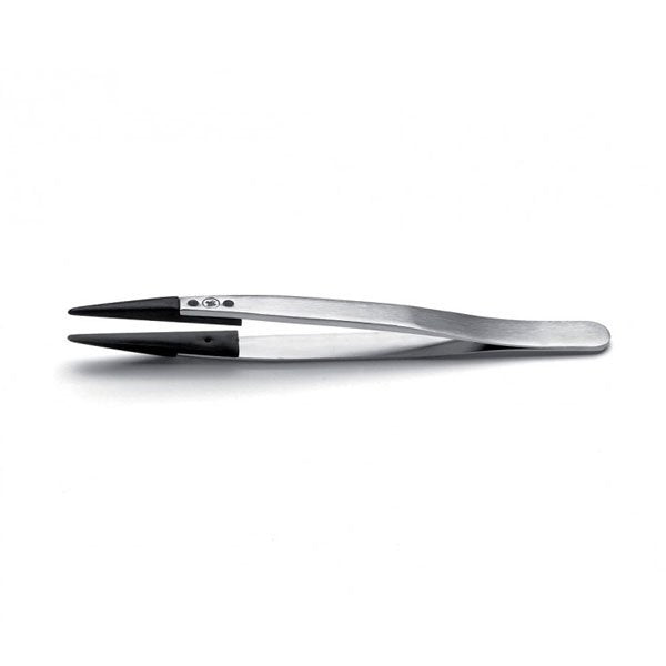Ideal-Tek Plastic Replaceable Tip Tweezers Straight, Thick 130mm ESD 249CFR.SA