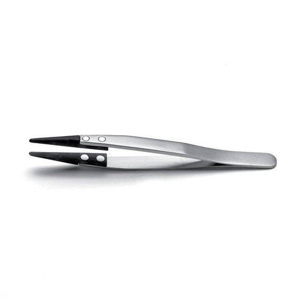 Ideal-Tek Plastic Tip Tweezers Straight, Strong, Thick ESD 130mm 249CF.SA