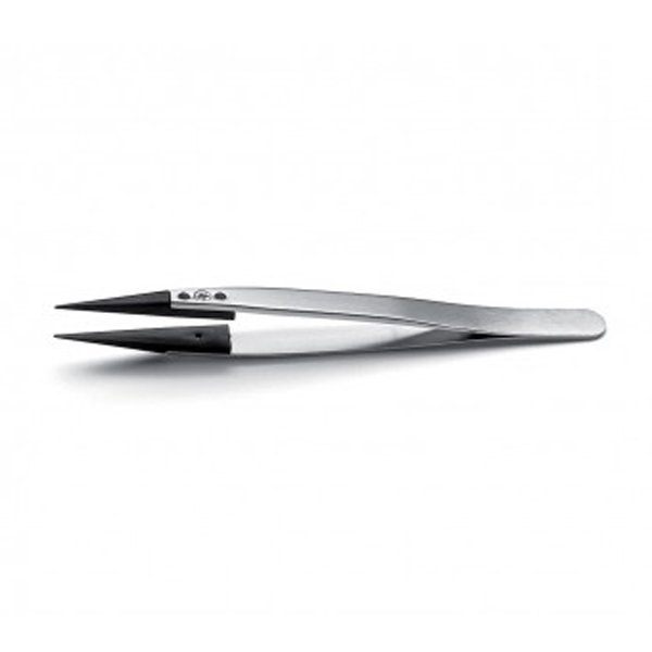 Ideal-Tek Plastic Replaceable Tip Tweezers Straight, Strong, Pointed ESD 130mm 259CFR.SA