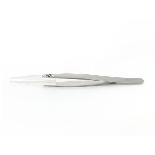 Ideal-Tek Ceramic Replaceable Tip Tweezers S/Steel Straight, Flat, Round 140mm 2AMZ.SA