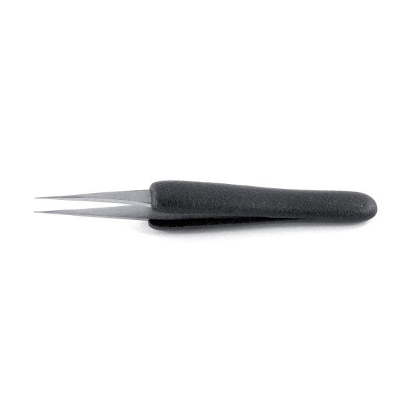 Ideal Tek ESD Precision Foam Grip Tweezer Straight, Sharp, Fine 115mm 3C.SA.DN