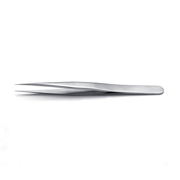 IdealTek Precision Tweezer S/Steel Straight, Very Sharp, Fine 120mm 3