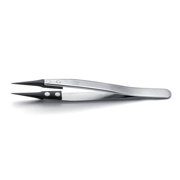 Ideal-Tek Plastic Tip Tweezers Straight, Very Fine ESD 130mm 5CF.SA