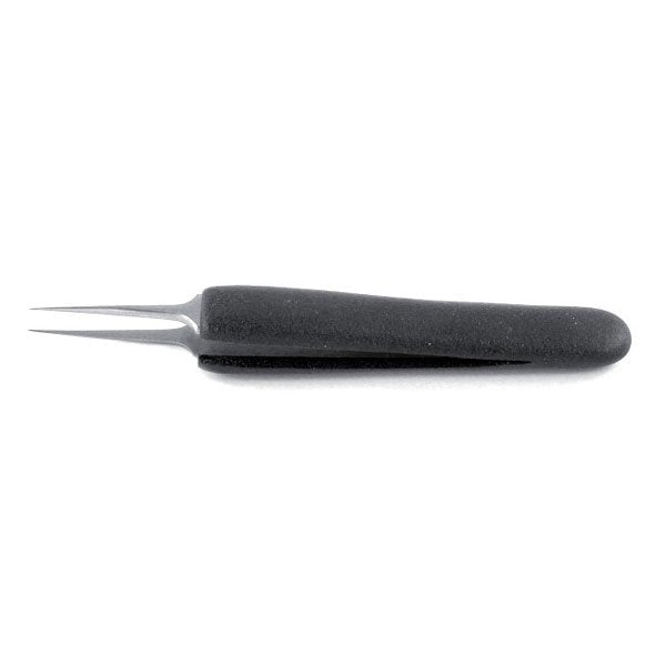 Ideal Tek ESD Precision Foam Grip Tweezers Straight, Fine, Sharp 110mm 5.SA.DN