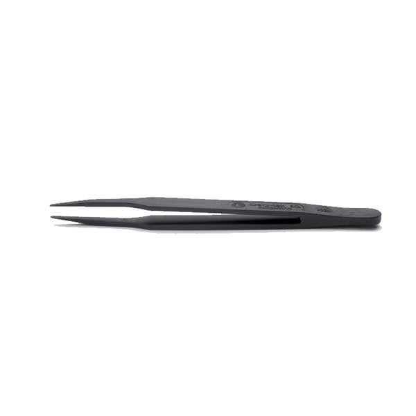 Ideal-Tek Full Plastic Tweezers PVDF Straight, Flat, Round ESD 115mm 702A.SV