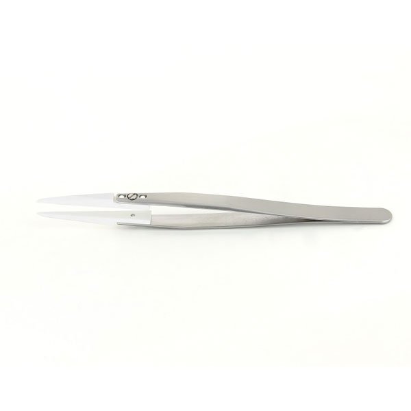 Ideal-Tek Ceramic Replaceable Tip Tweezers Straight, Strong, Pointed 135mm 72MZ.SA