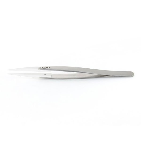 Ideal-Tek Ceramic Replaceable Tip Tweezers Straight, Fine, Pointed 140mm 73MZ.SA