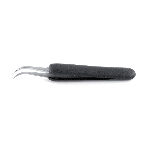 Ideal Tek Precision Foam Grip Tweezer Fine, Curved ESD 120mm 7.SA.DN