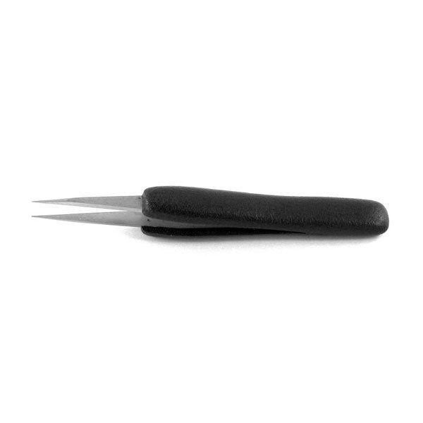 Ideal-Tek ESD Foam Grip Boley Tweezers SS Straight Sharp Fine 130mm AA.SA.DN