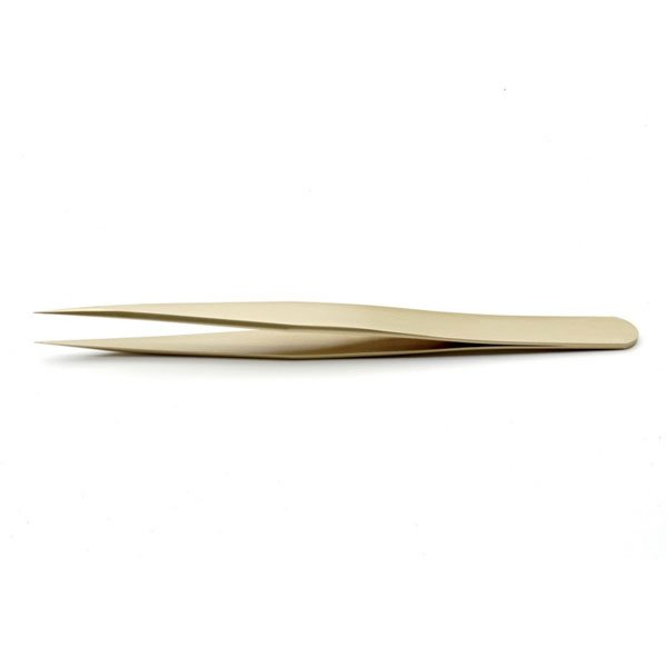 Ideal-Tek Precision Brass Tweezers Straight, Pointed, Thick 125mm AM.BR