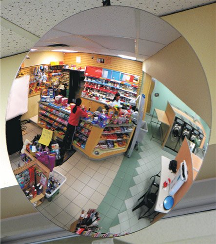 Brady Indoor Convex Rectangular Mirror, H400mm x W610mm, Acrylic