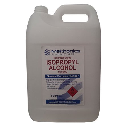 IPA Technical Grade 99.8% Pure, 5 Litre Isopropyl Alchohol Anti-Bacterial