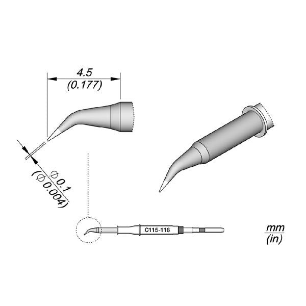 JBC Cartridge Bent Ã˜ 0.1