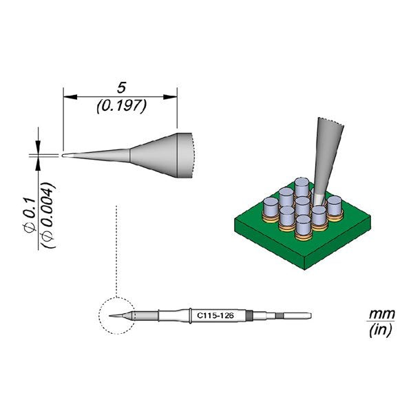 JBC Cartridge Conical Ã˜ 0.1 S1