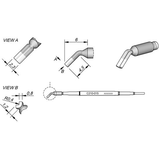 JBC 0.3mm Connector Micro Cartridge Tip