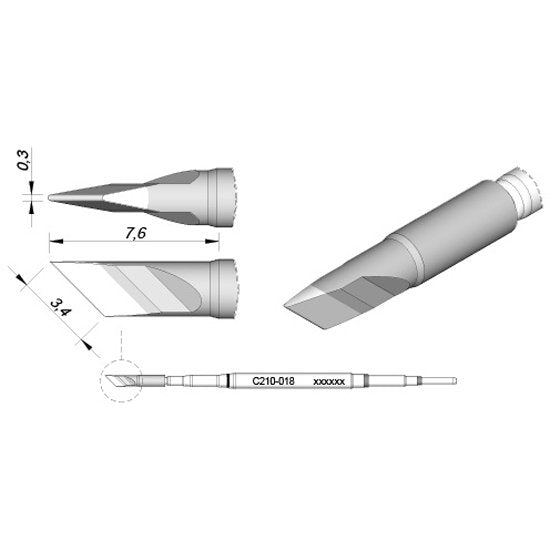 JBC 0.3mm Chisel Micro Cartridge Tip