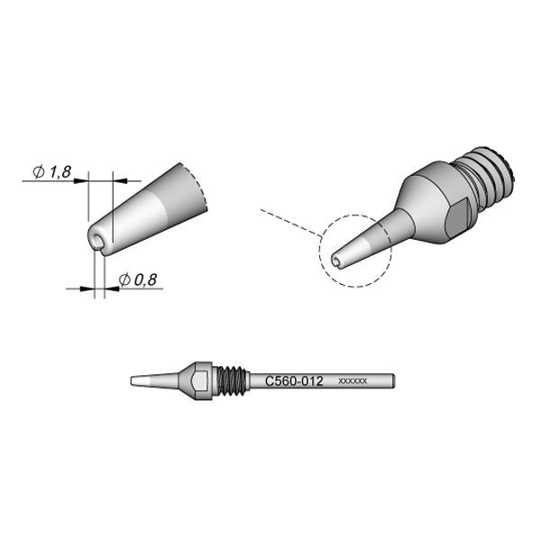 JBC 1.8 x 0.8mm Pad Cleaning Tip