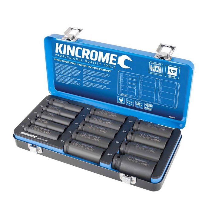 Kincrome Deep Impact Socket Set 14 Piece 1/2