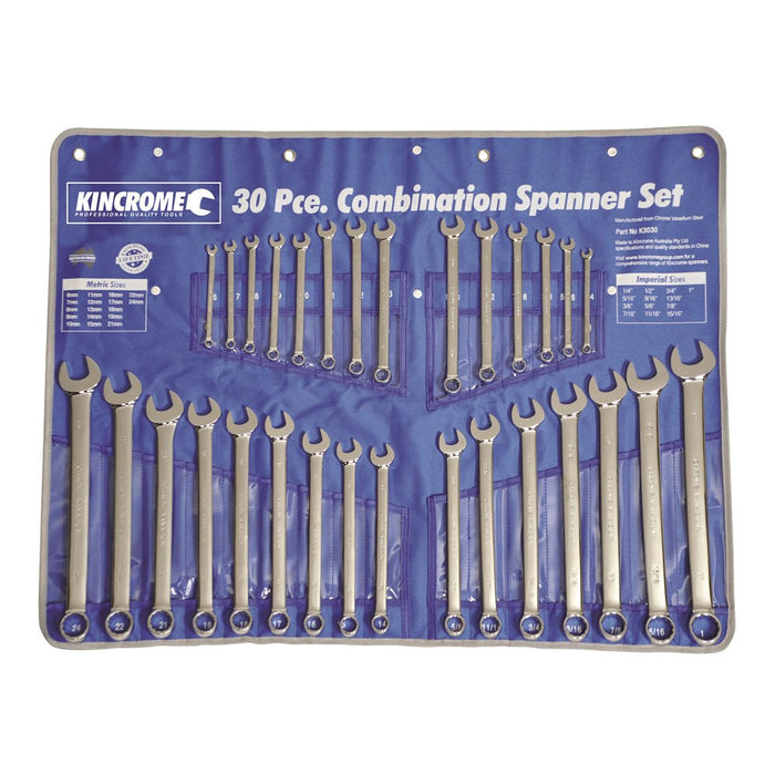 Kincrome Combination Spanner Set 30 Piece