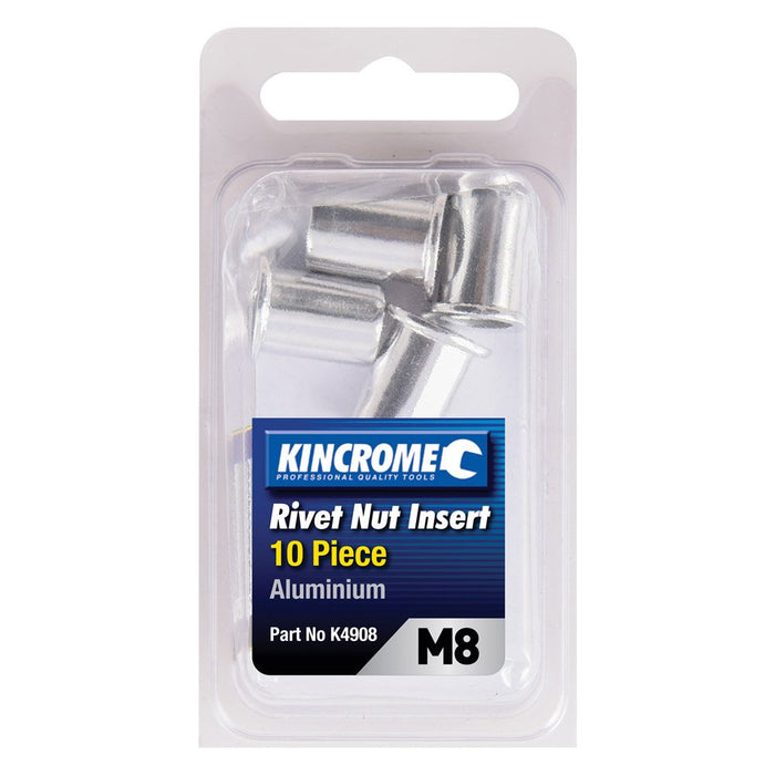 Kincrome Rivet Nut Insert M8 (Aluminium) - 10 Pack