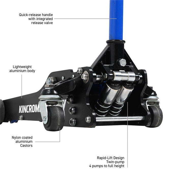 Kincrome Aluminium Body Racing Jack - Rapid Lift 1450kg