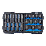 Kincrome LOK-ON Standard & Deep Impact Socket Set 24 Piece 3/8