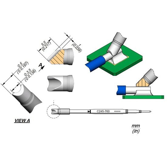 JBC Special Cable Solder Cartridge Tip