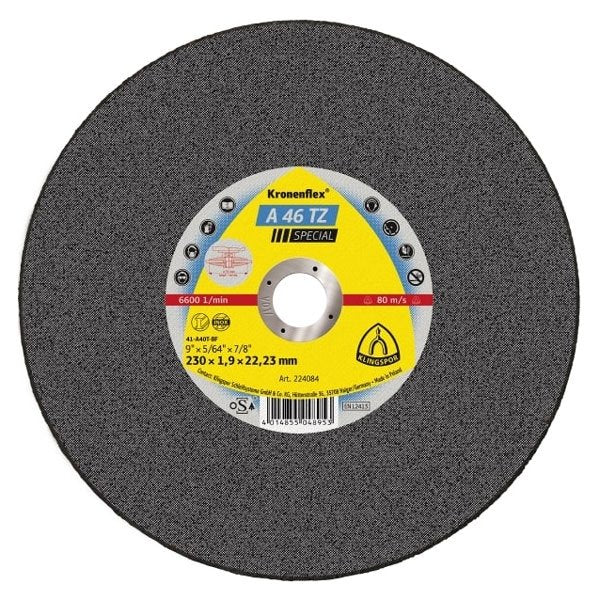 Klingspor Cutting-off Wheel INOX, A 46 TZ Special, 180 x 1,6 x 22,23mm