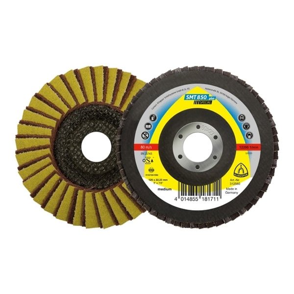 Klingspor Combi-Abrasive Mop Disc, SMT 850 Plus, 125 x 22,23mm, Grit 120, Very Fine