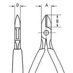 Knipex Electronics Diagonal Cutter 115mm Round Head with Small Bevel
