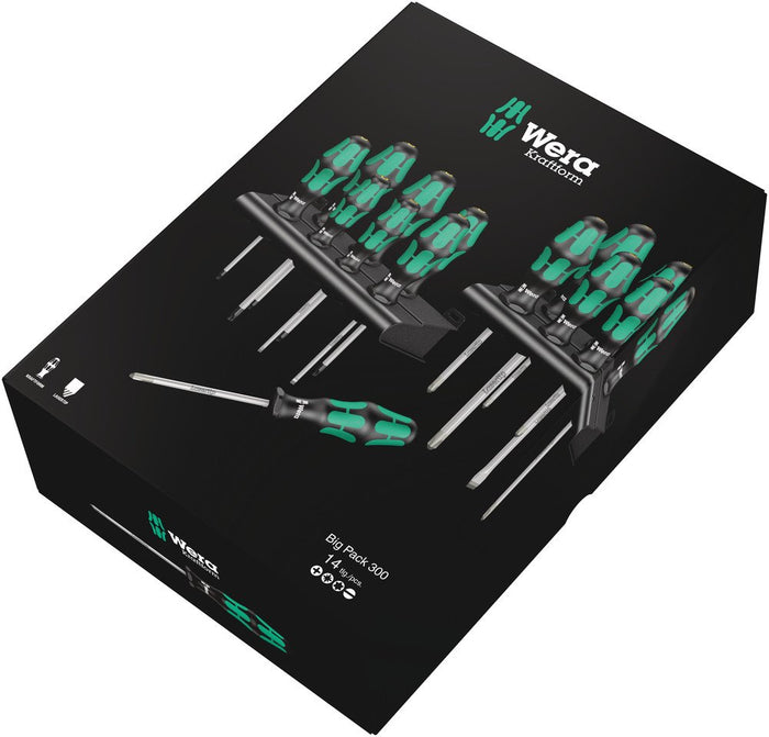 Wera Kraftform Big Pack 300 SL/PH/PZ/TX Screwdriver Set 14 Pce 105630