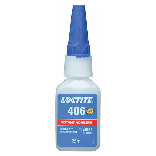 Loctite 406, Low Viscosity Instant Adhesive for Rubbers and Plastics, 25ml